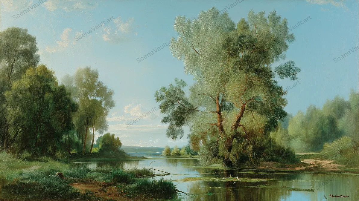 Willow Banks on a Clear Day — Poster